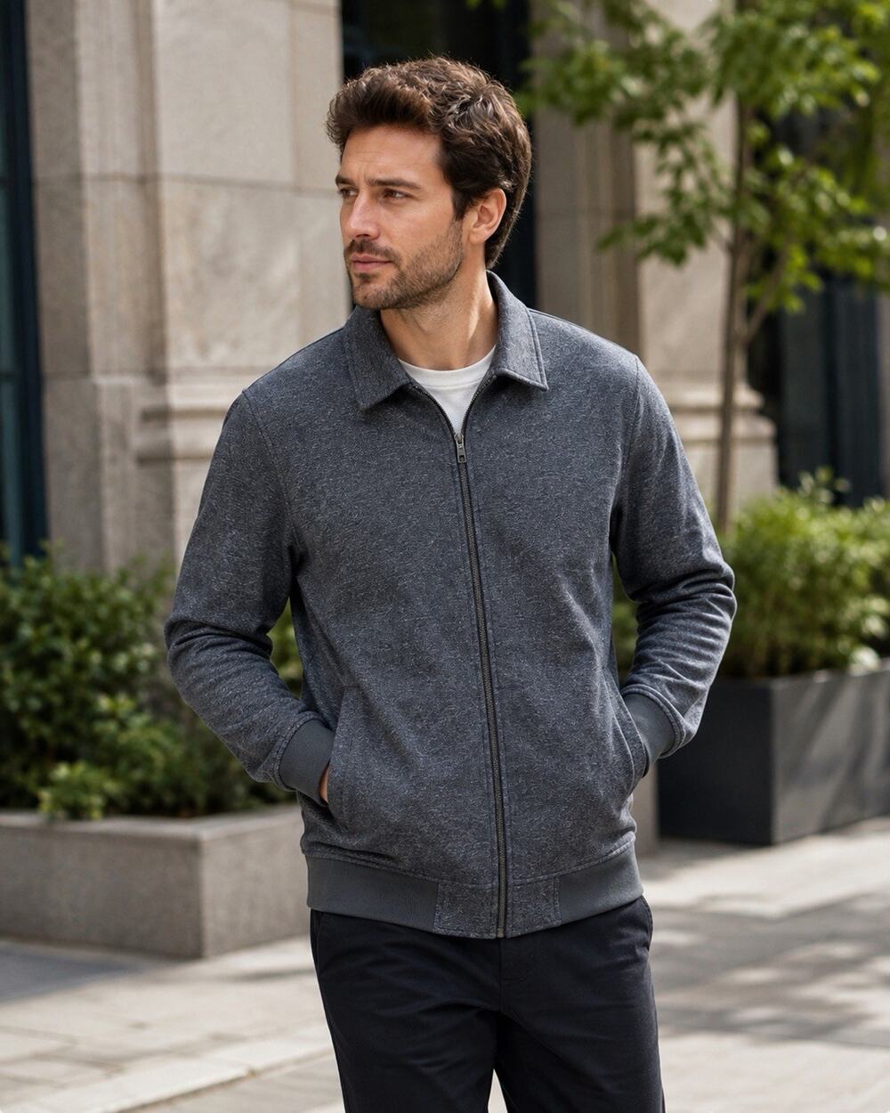 Artefact Mens XL Gray Full Zip Jacket Lightweight Lined